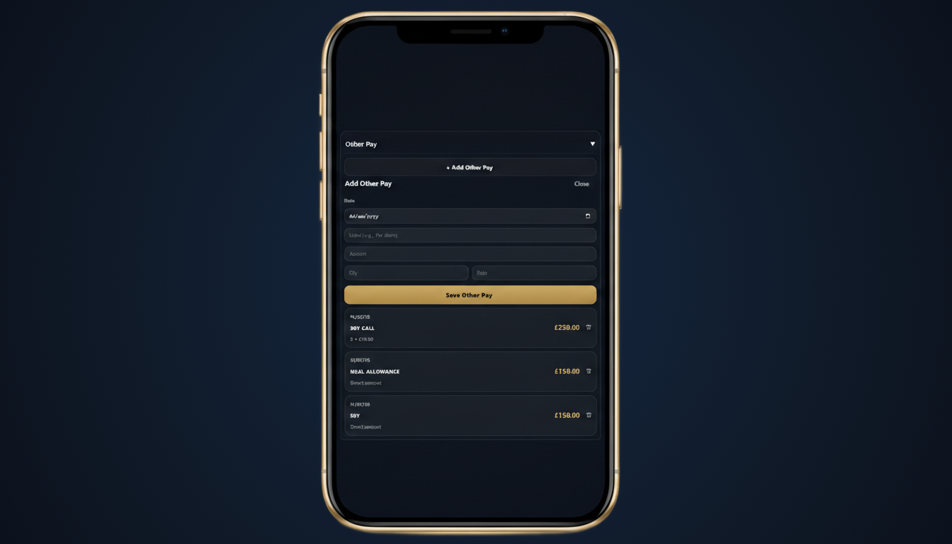 CrewPay add other pay screen